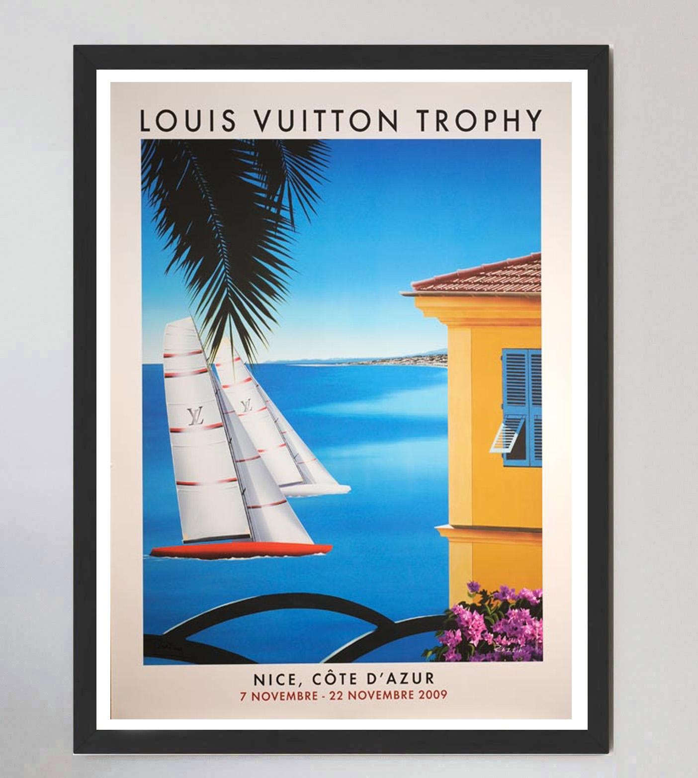 XXI secolo e contemporaneo Louis Vuitton Trophy Nice 2009 - Poster originale d'epoca Razzia in vendita