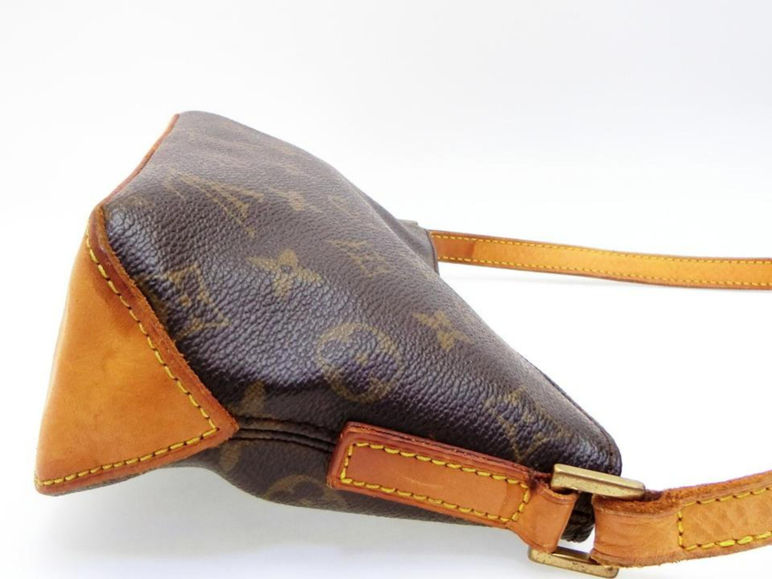 Louis Vuitton Trotteur Monogram 233734 Brown Coated Canvas Cross Body Bag For Sale 5