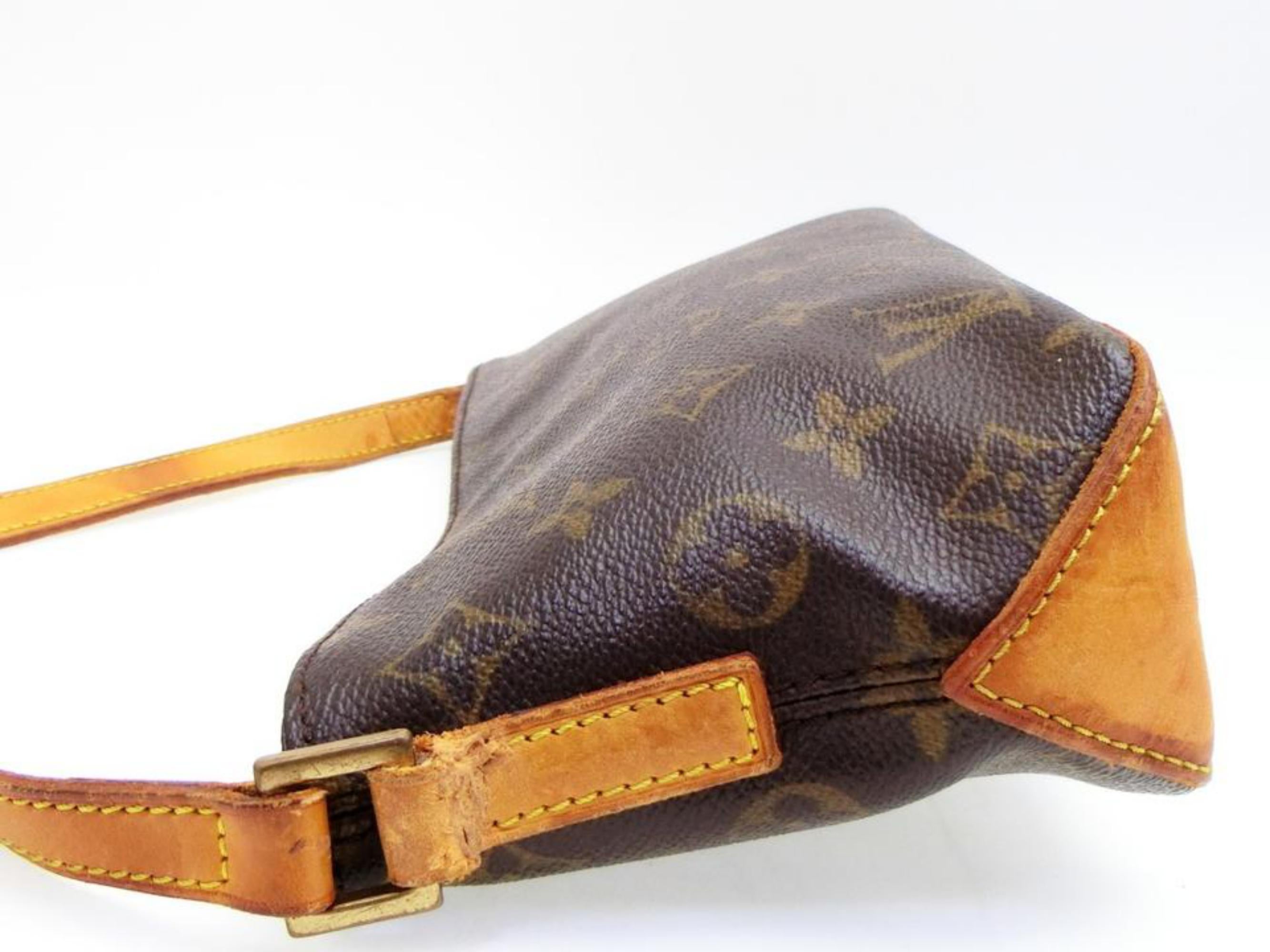 Louis Vuitton Trotteur Monogram 233734 Brown Coated Canvas Cross Body Bag For Sale 6