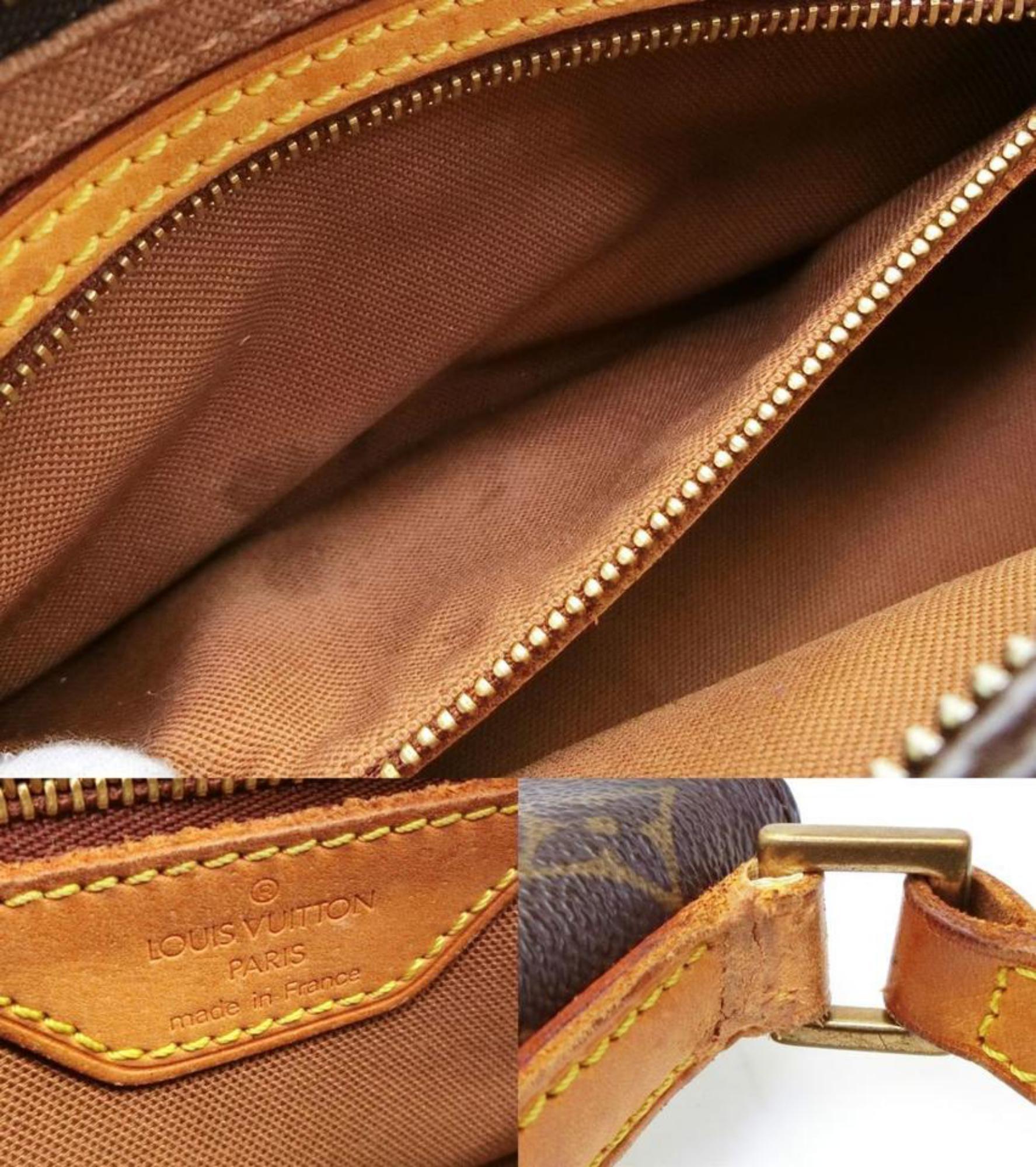 Date Code/Serial Number: AR0073
Made In: France
Measurements: 
Length: 10.25
Width: 3
Height: 5
Shoulder strap drop: 19.5
OVERALL GOOD CONDITION
( 7/10 or B ) 
Signs of Wear:
Exterior: Canvas is in mint condition Bottom of the bag has some staining