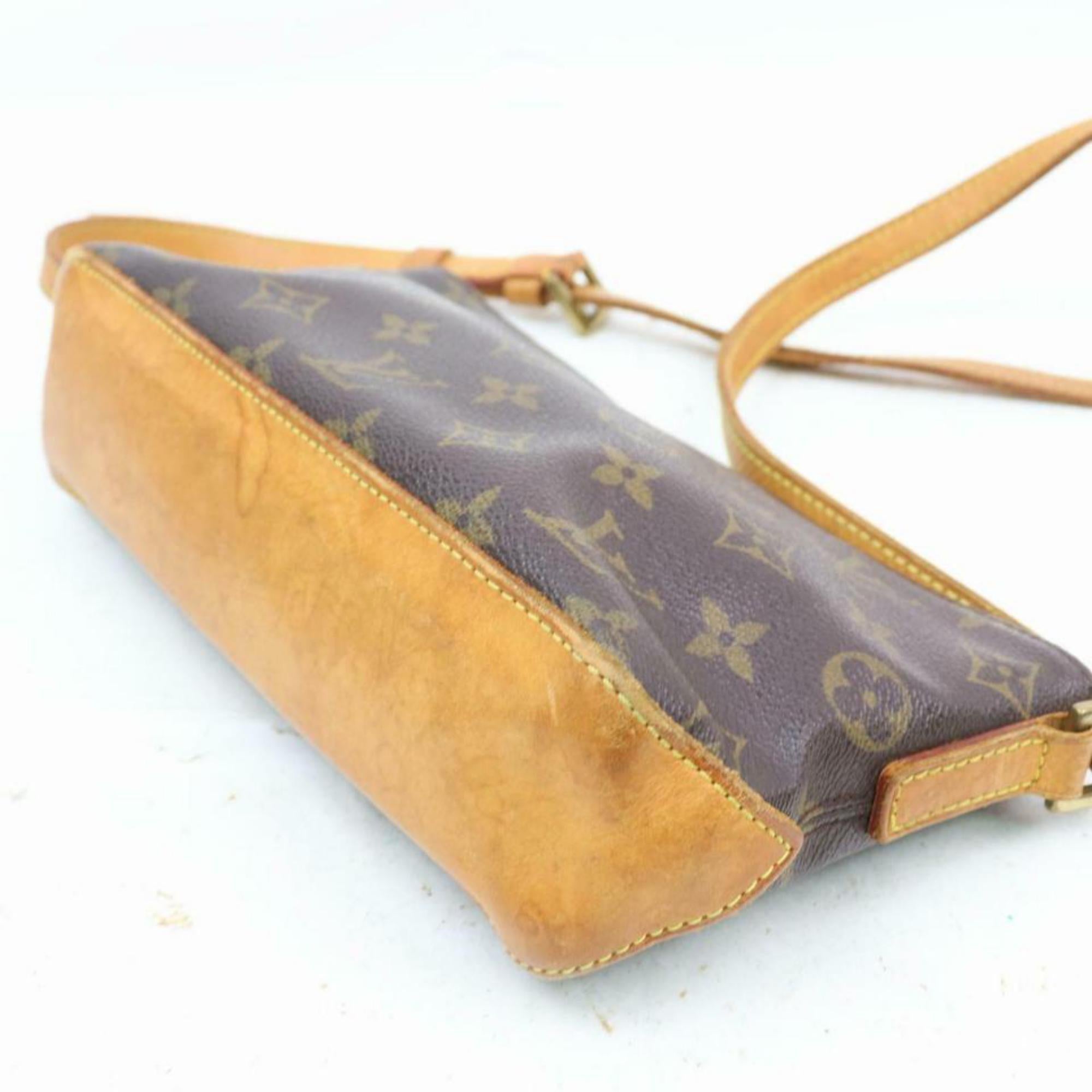 Louis Vuitton Trotteur Monogram 870350 Brown Coated Canvas Cross Body Bag For Sale 6