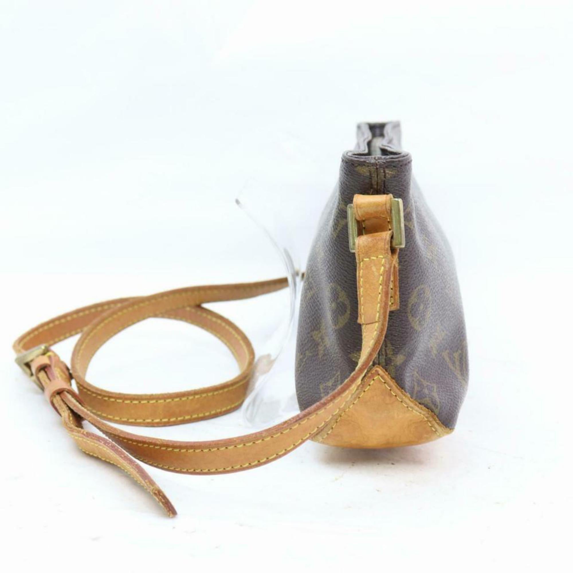 Louis Vuitton Trotteur Monogram 870350 Brown Coated Canvas Cross Body Bag For Sale 3
