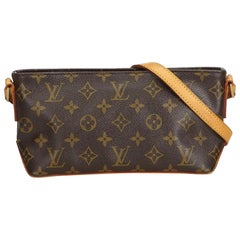 Louis Vuitton Trotteur Monogram 870350 Brown Coated Canvas Cross Body Bag