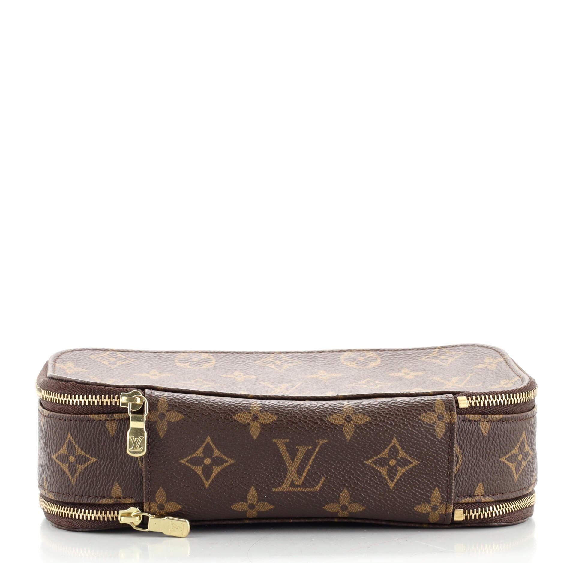 Louis Vuitton Trousse Blush Pouch Monogram Canvas GM In Good Condition In NY, NY