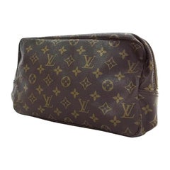 Vintage Louis Vuitton Trousse Monogram Toilette 28 Cosmetic Pouch 230706 Brown Clutch