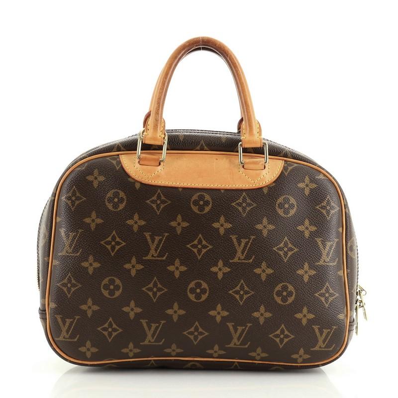 Black Louis Vuitton Trouville Handbag Monogram Canvas