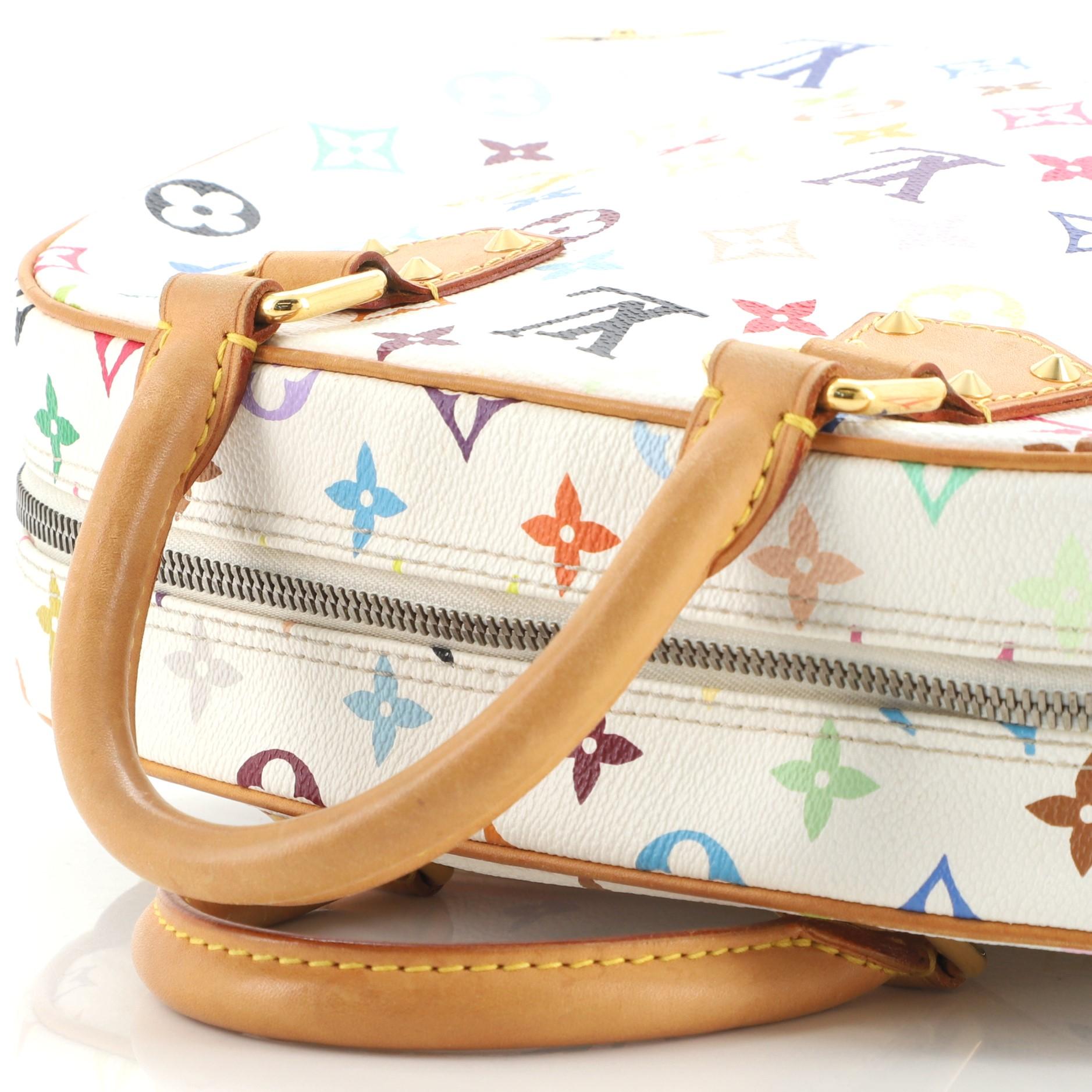 Beige Louis Vuitton Trouville Handbag Monogram Multicolor