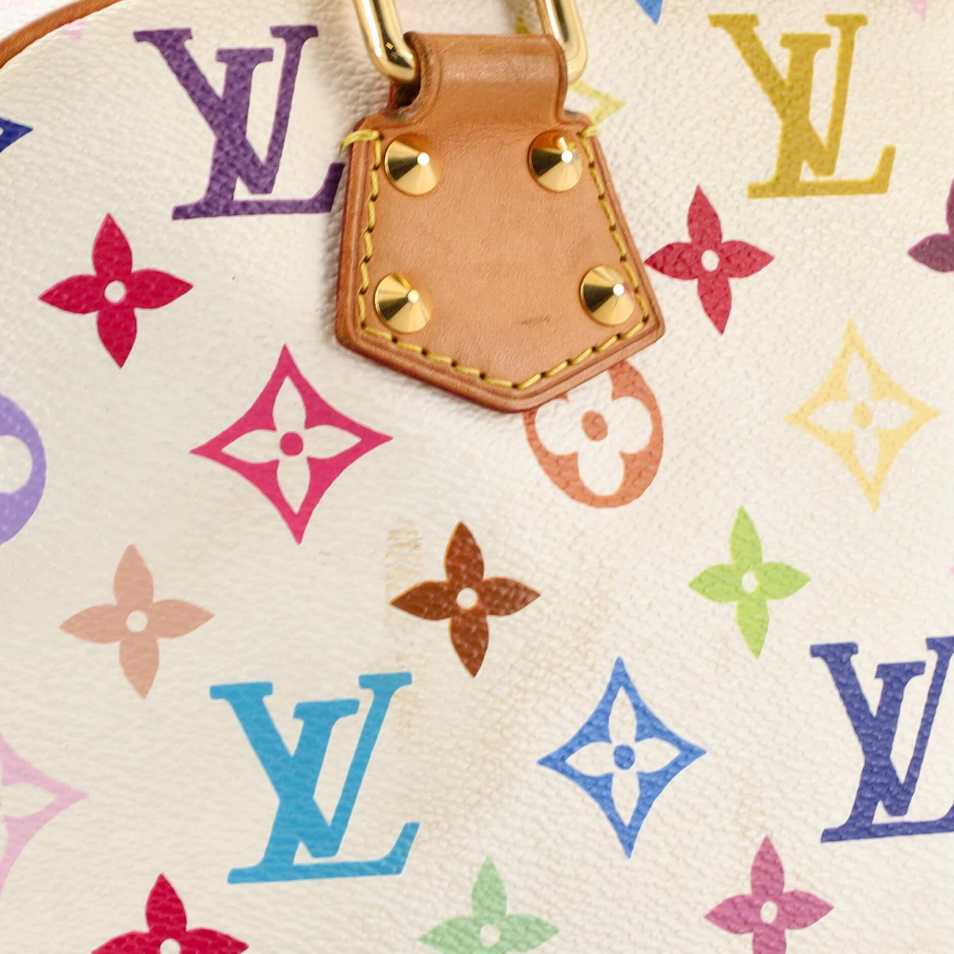 White Louis Vuitton Trouville Handbag Monogram Multicolor