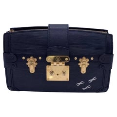 Louis Vuitton Trunk Clutch Black Epi Leather Chain Bag M53052
