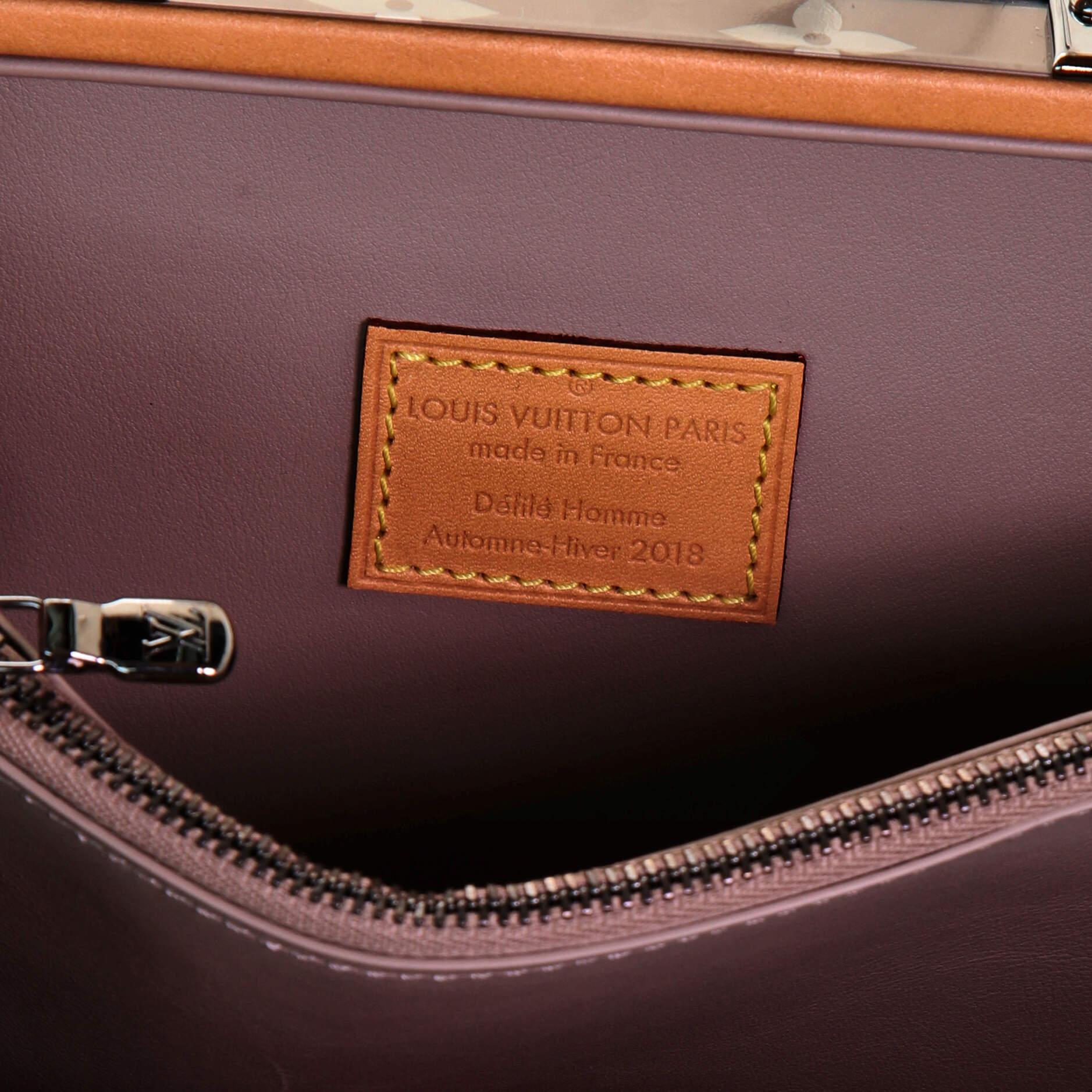 Brown Louis Vuitton Trunk Clutch Box Monogram Titanium