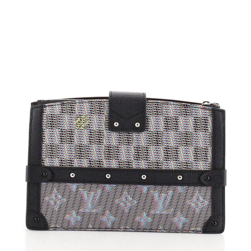 Louis Vuitton Trunk Clutch Damier Monogram LV Pop Canvas In Good Condition In NY, NY