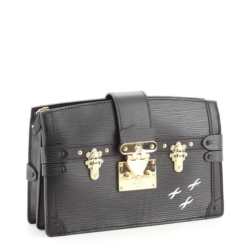 Black Louis Vuitton Trunk Clutch Epi Leather