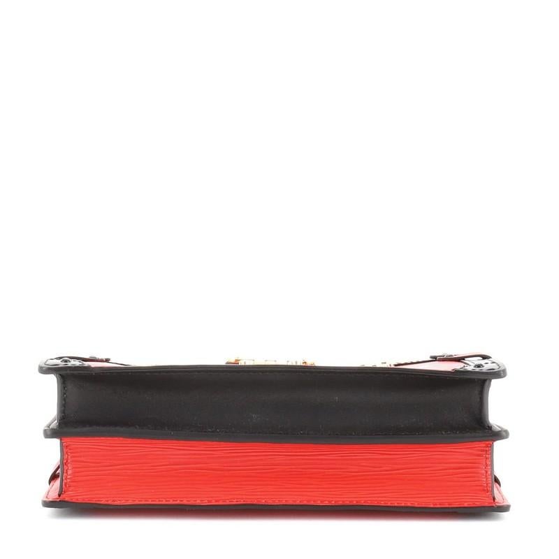 Red Louis Vuitton Trunk Clutch Epi Leather