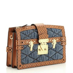 Louis Vuitton Trunk Clutch Malletage Denim mit Monogram Leder