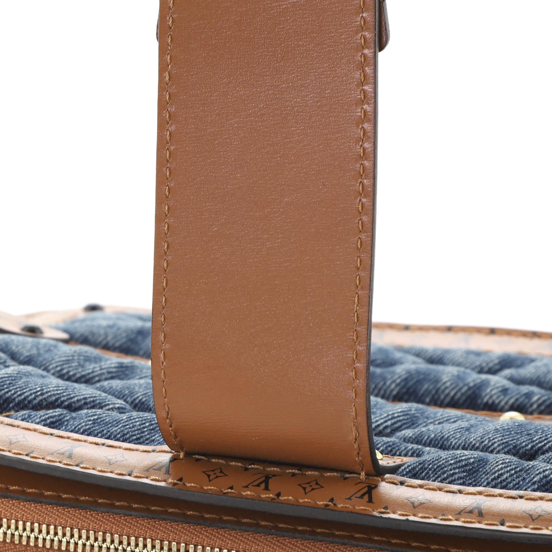 Louis Vuitton Trunk Clutch Malletage Denim with Monogram Leather 3