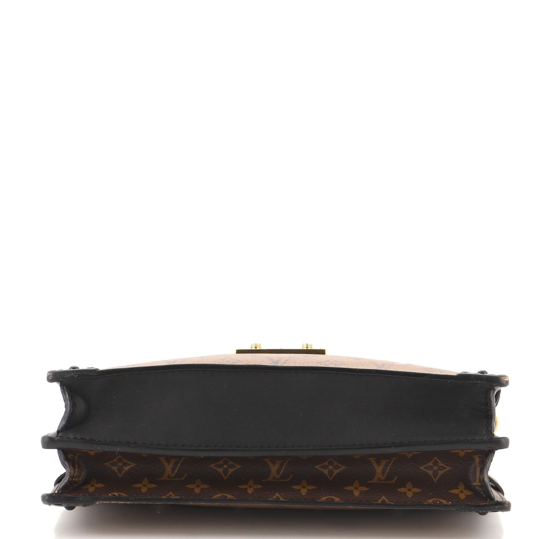 Black Louis Vuitton Trunk Clutch Reverse Monogram Canvas