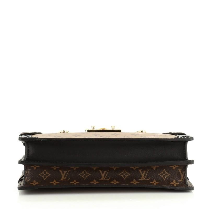 Black Louis Vuitton Trunk Clutch Reverse Monogram Canvas