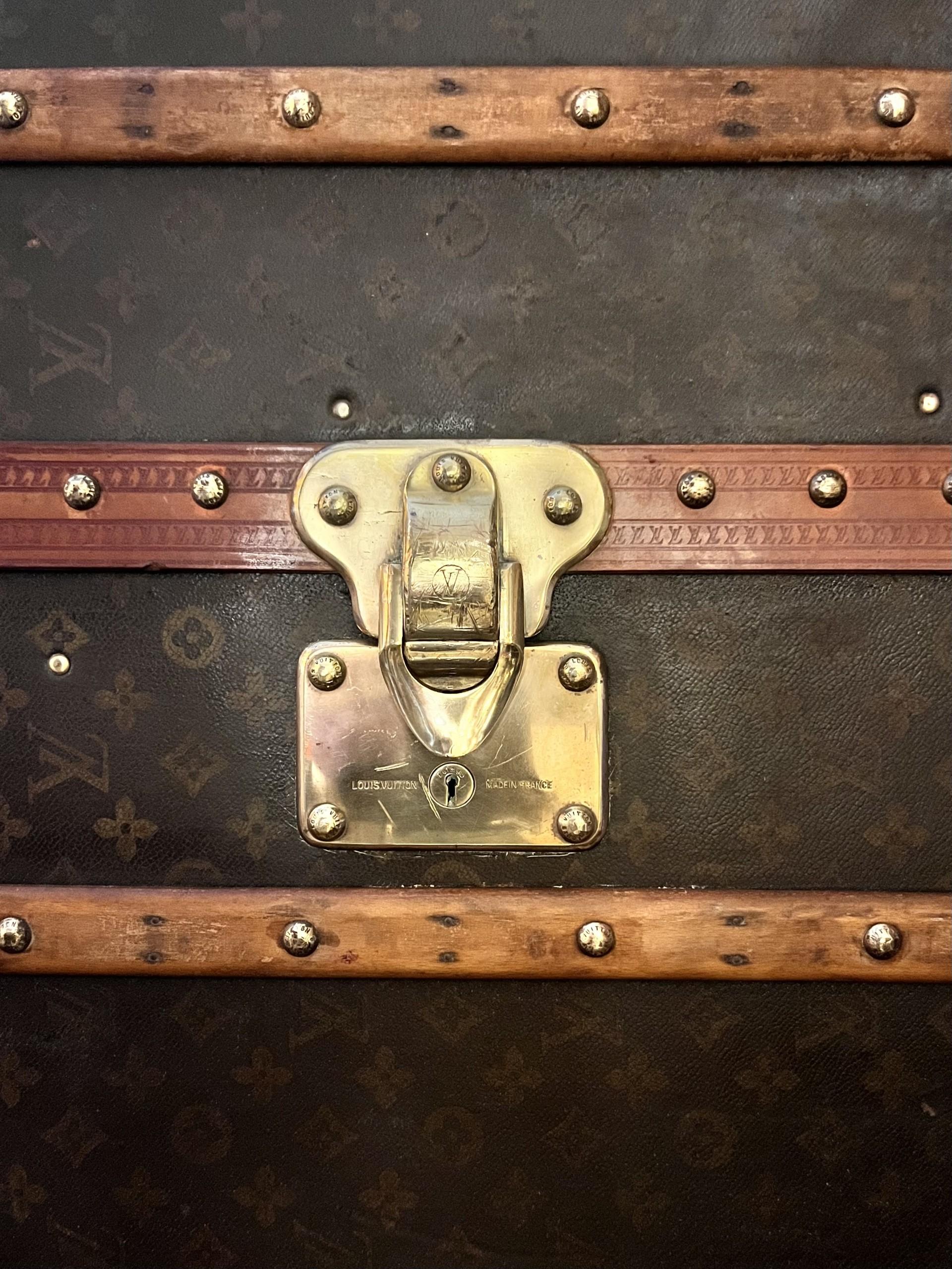 Brass Louis Vuitton Trunk For Sale