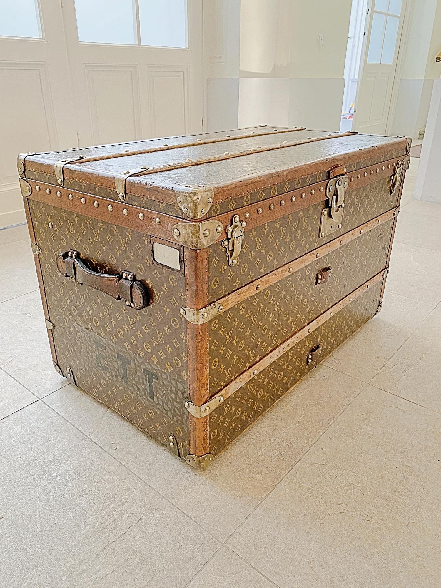 Belle Époque Louis Vuitton Trunk from High Nobility House of Thurn & Taxis, 1910s, France