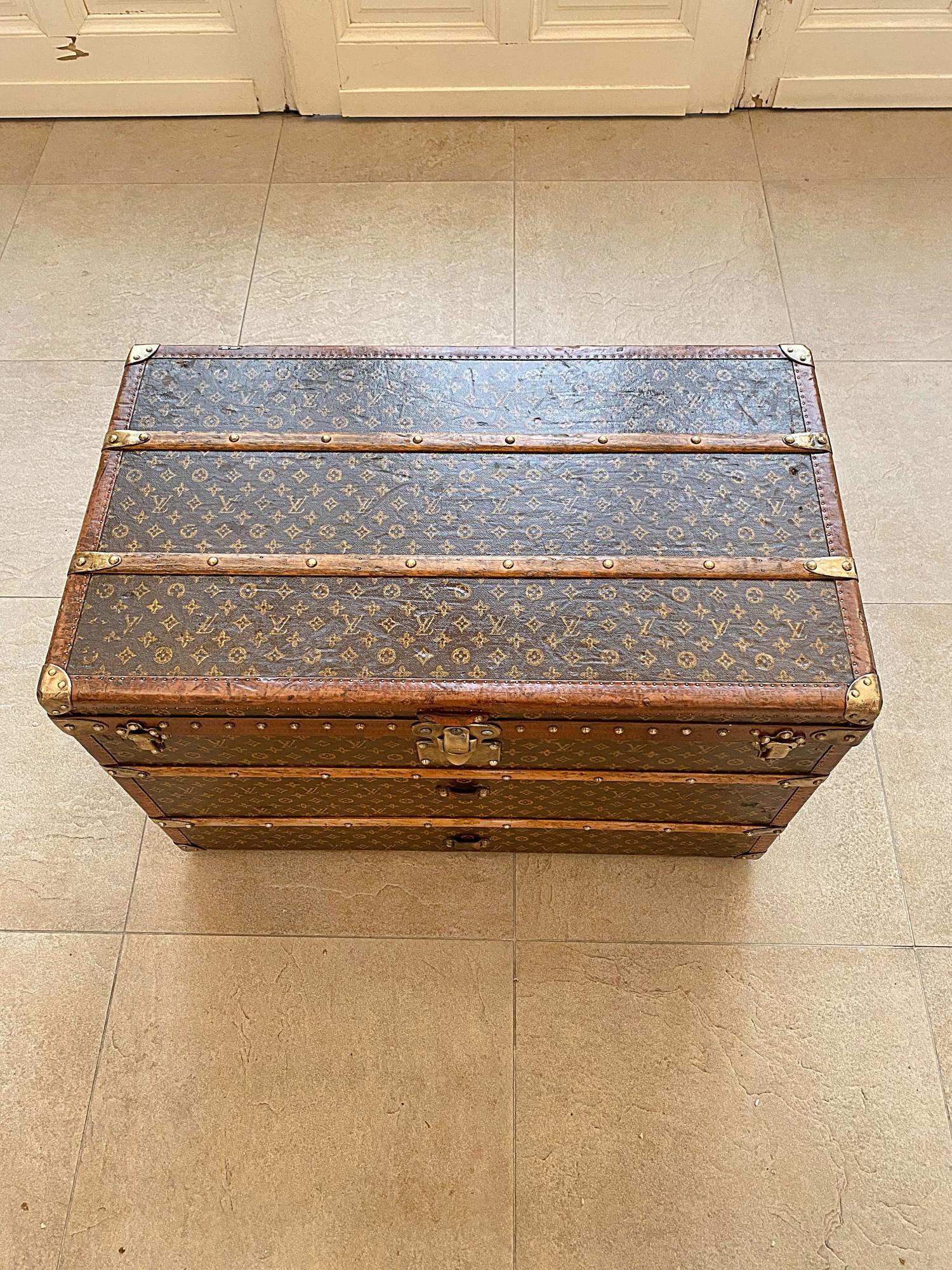 French Louis Vuitton Trunk from High Nobility House of Thurn & Taxis, 1910s, France