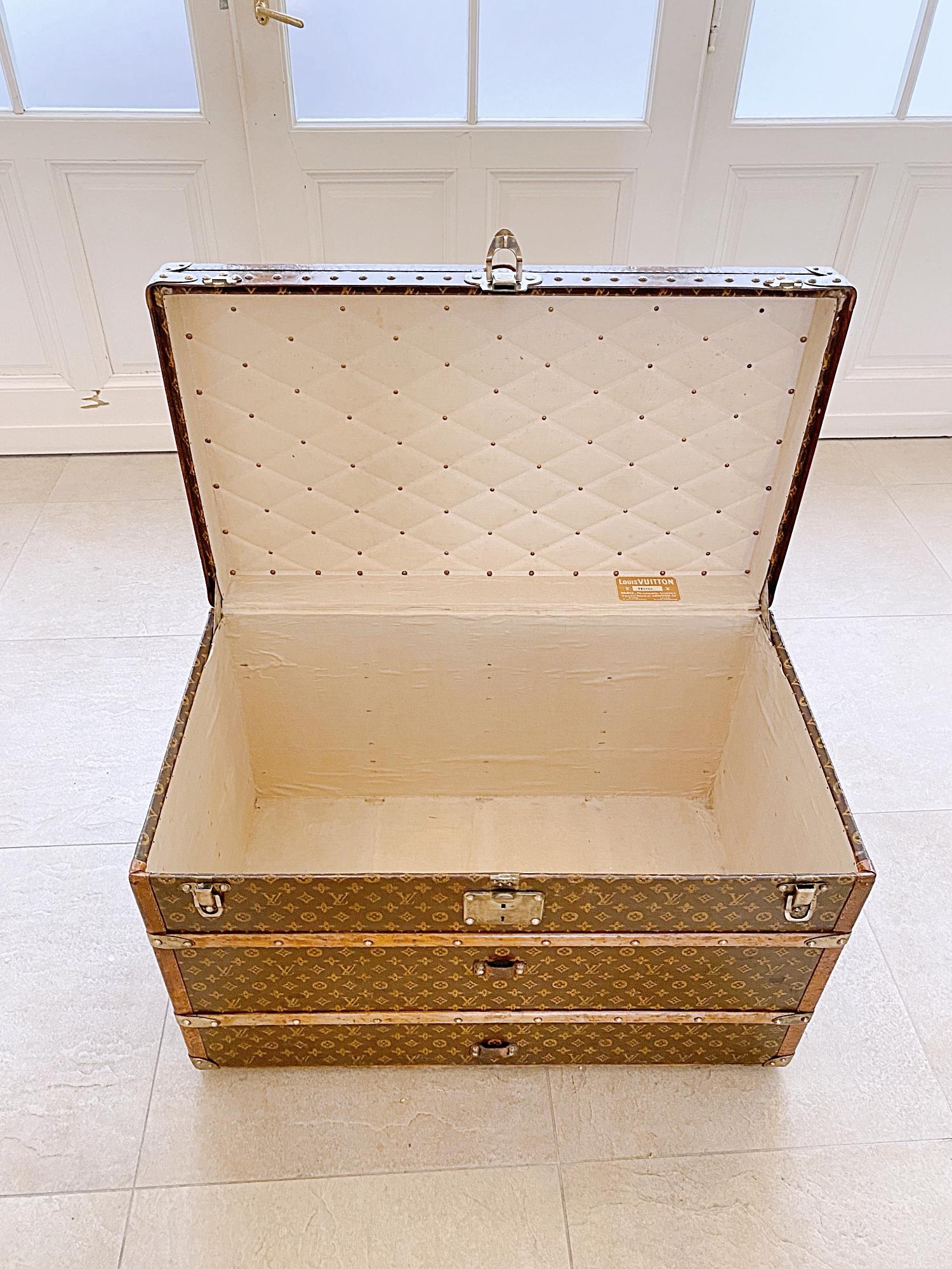 Hand-Crafted Louis Vuitton Trunk from High Nobility House of Thurn & Taxis, 1910s, France