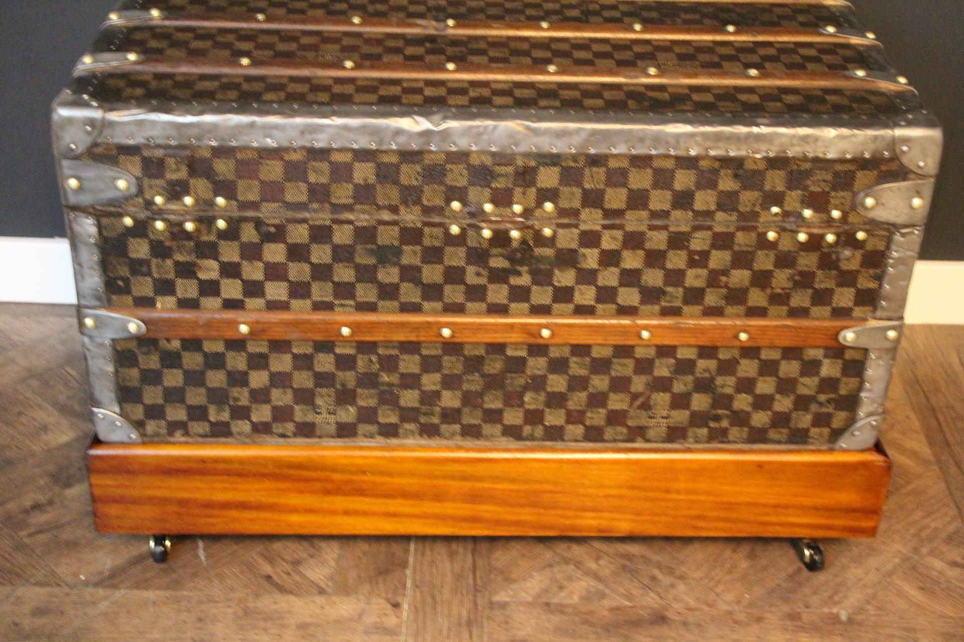 Louis Vuitton Trunk in Checkered Pattern, Damier Louis Vuitton Steamer Trunk 4