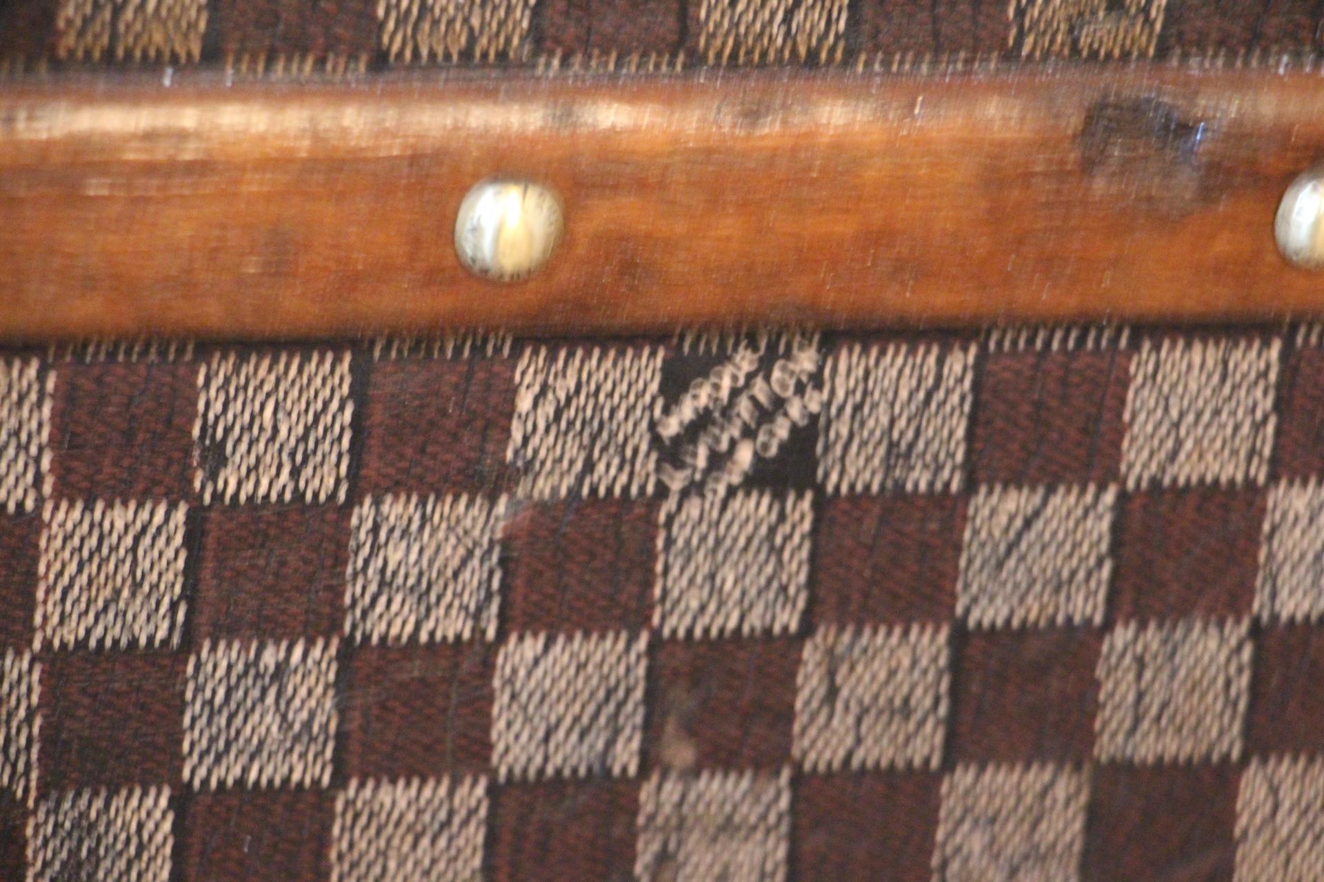 Louis Vuitton Trunk in Checkered Pattern, Damier Louis Vuitton Steamer Trunk 5