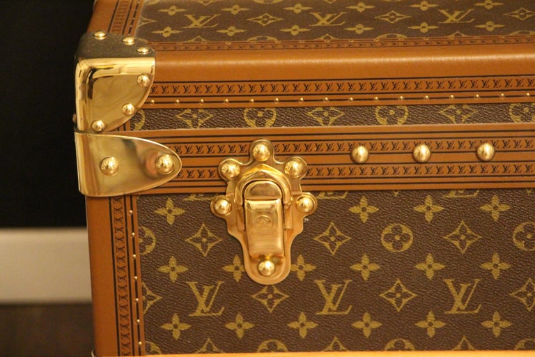 French Louis Vuitton Trunk in Monogram Canvas,Louis Vuitton Steamer Trunk