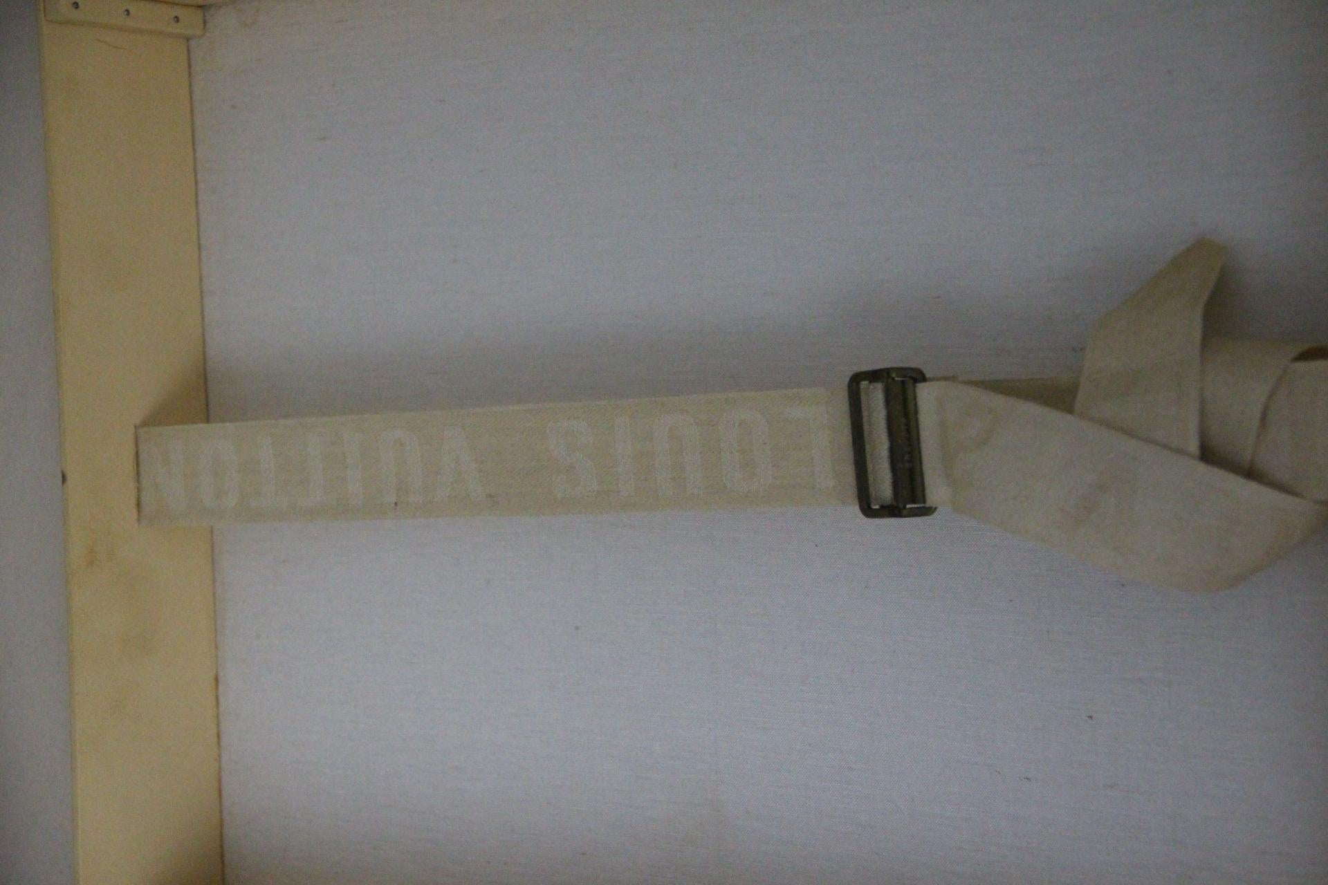 Louis Vuitton-Truhe in Monogramm Segeltuch, Vuitton-Dampfer-Truhe 110 cm im Angebot 9