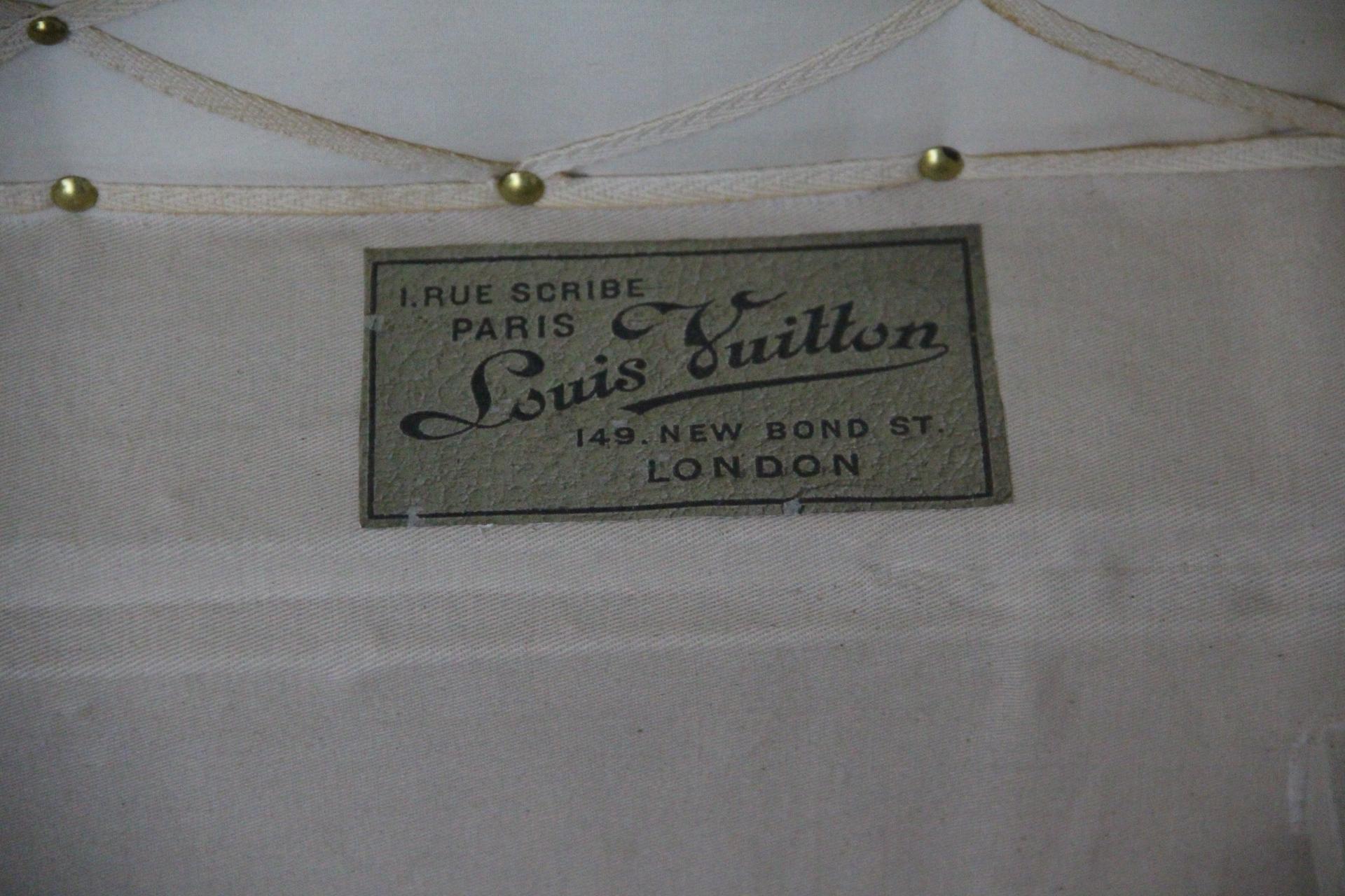 Louis Vuitton-Truhe in Monogramm Segeltuch, Vuitton-Dampfer-Truhe 110 cm im Angebot 10