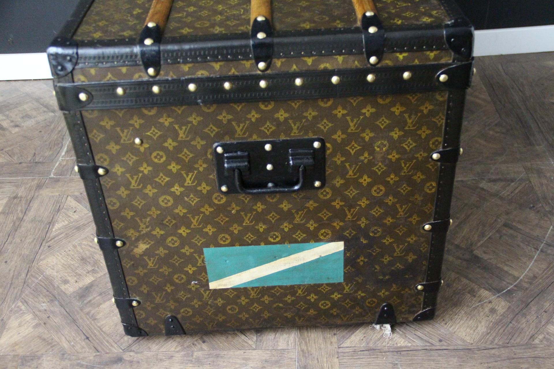Louis Vuitton-Truhe in Monogramm Segeltuch, Vuitton-Dampfer-Truhe 110 cm im Angebot 1