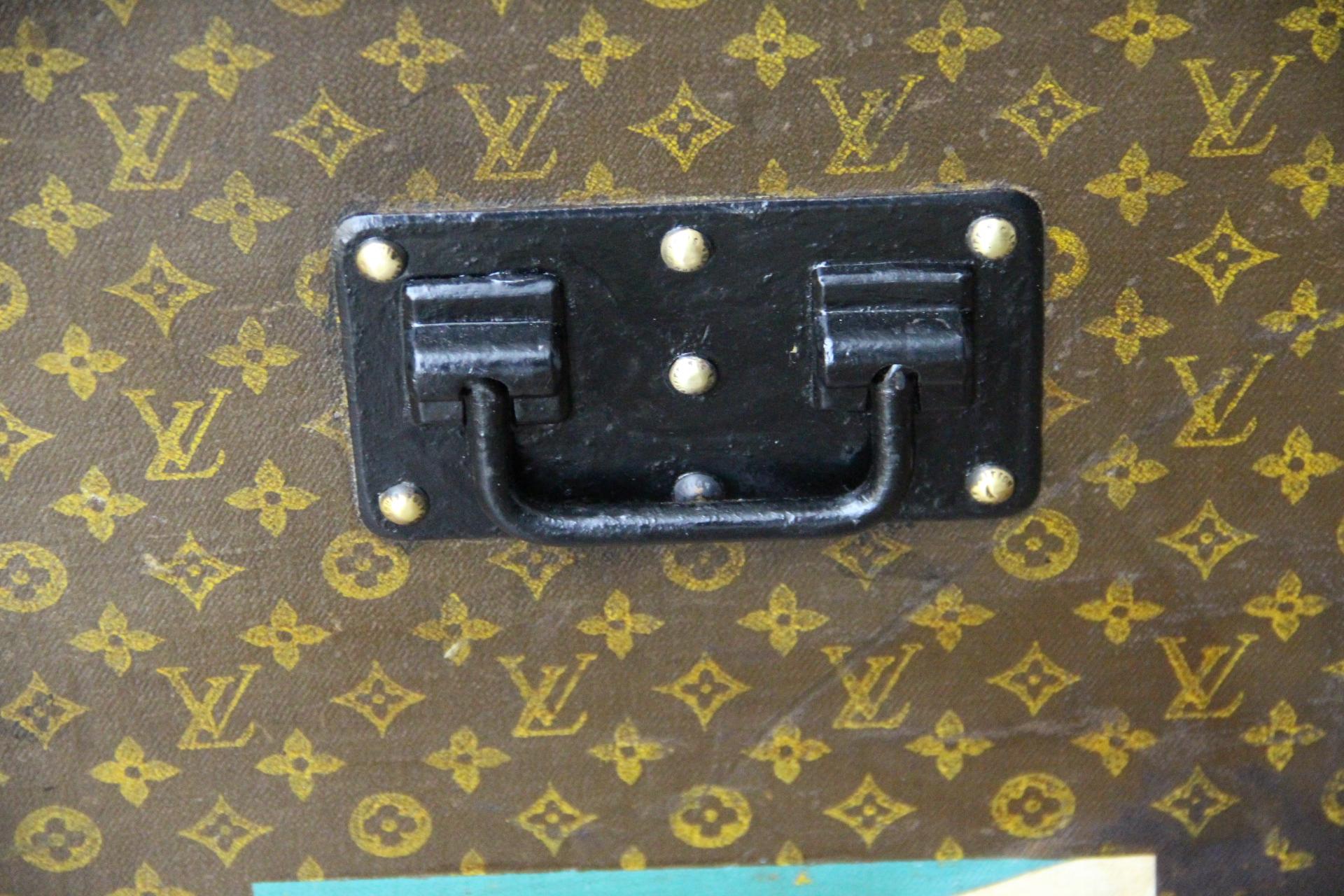 Louis Vuitton-Truhe in Monogramm Segeltuch, Vuitton-Dampfer-Truhe 110 cm im Angebot 2
