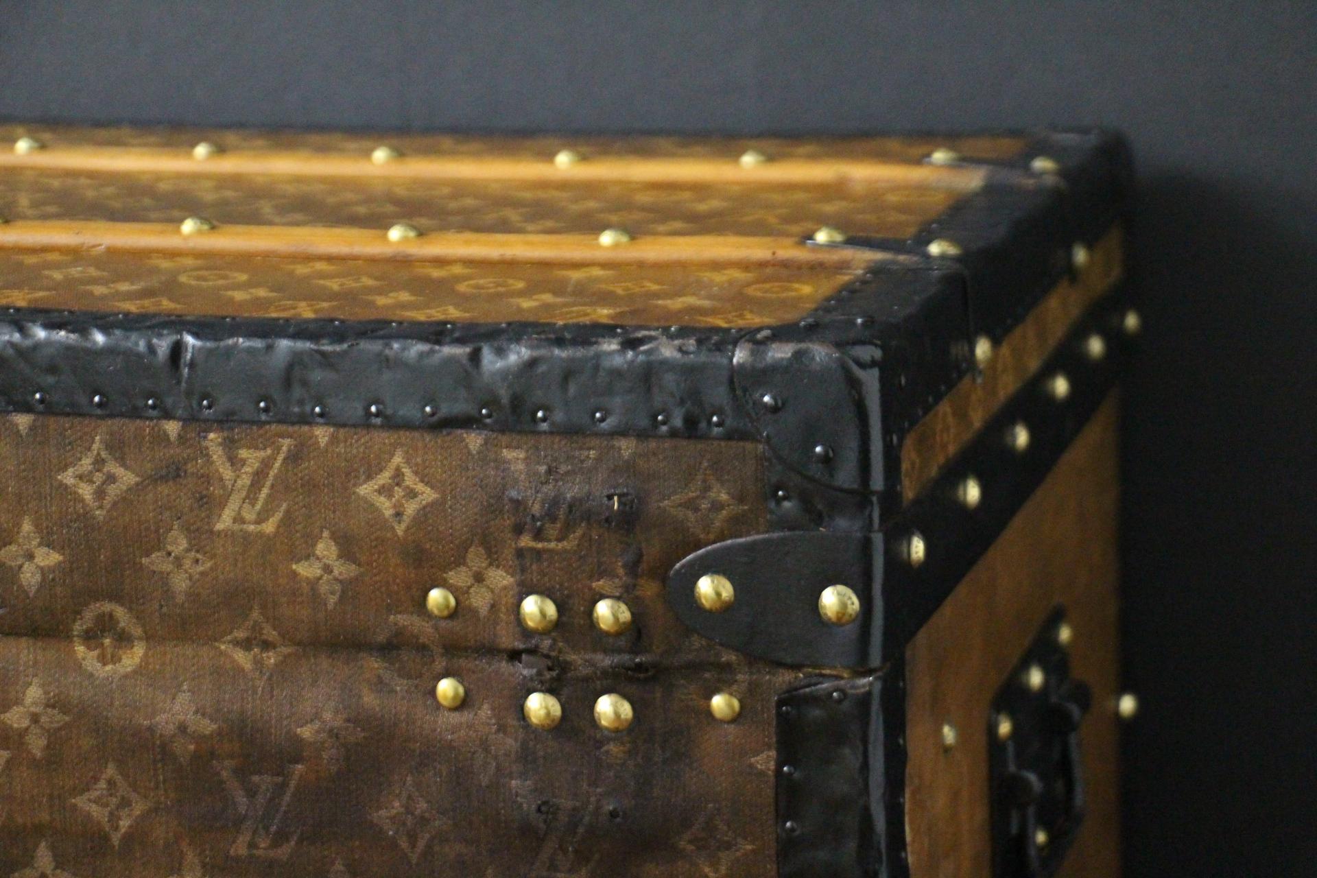 Baúl Louis Vuitton de lona tejida, 75 cm Baúl vaporizador Louis Vuitton en venta 4