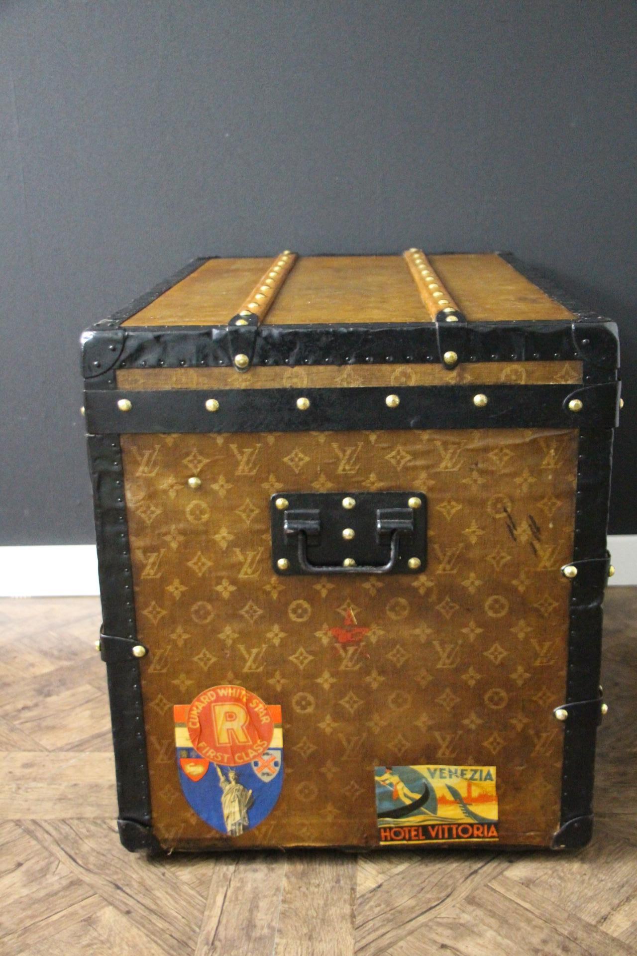 Baúl Louis Vuitton de lona tejida, 75 cm Baúl vaporizador Louis Vuitton en venta 5