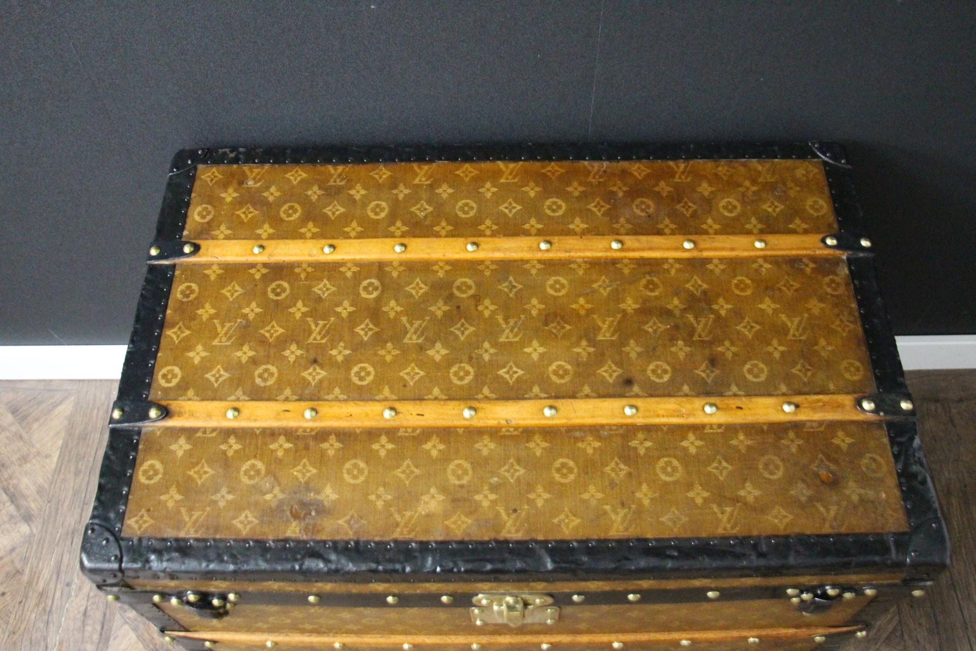 Baúl Louis Vuitton de lona tejida, 75 cm Baúl vaporizador Louis Vuitton en venta 6