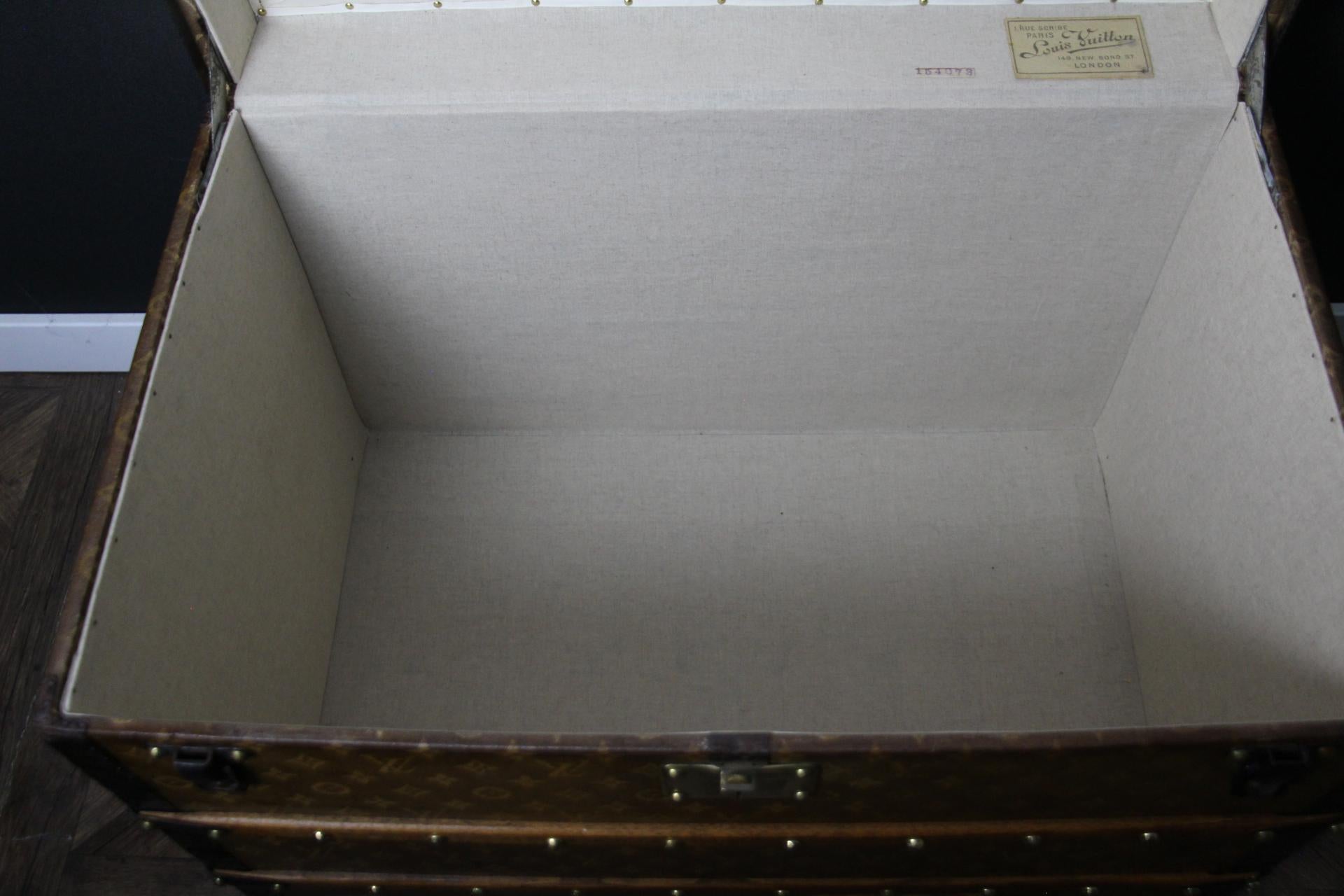 Baúl Louis Vuitton de lona tejida, 75 cm Baúl vaporizador Louis Vuitton en venta 7
