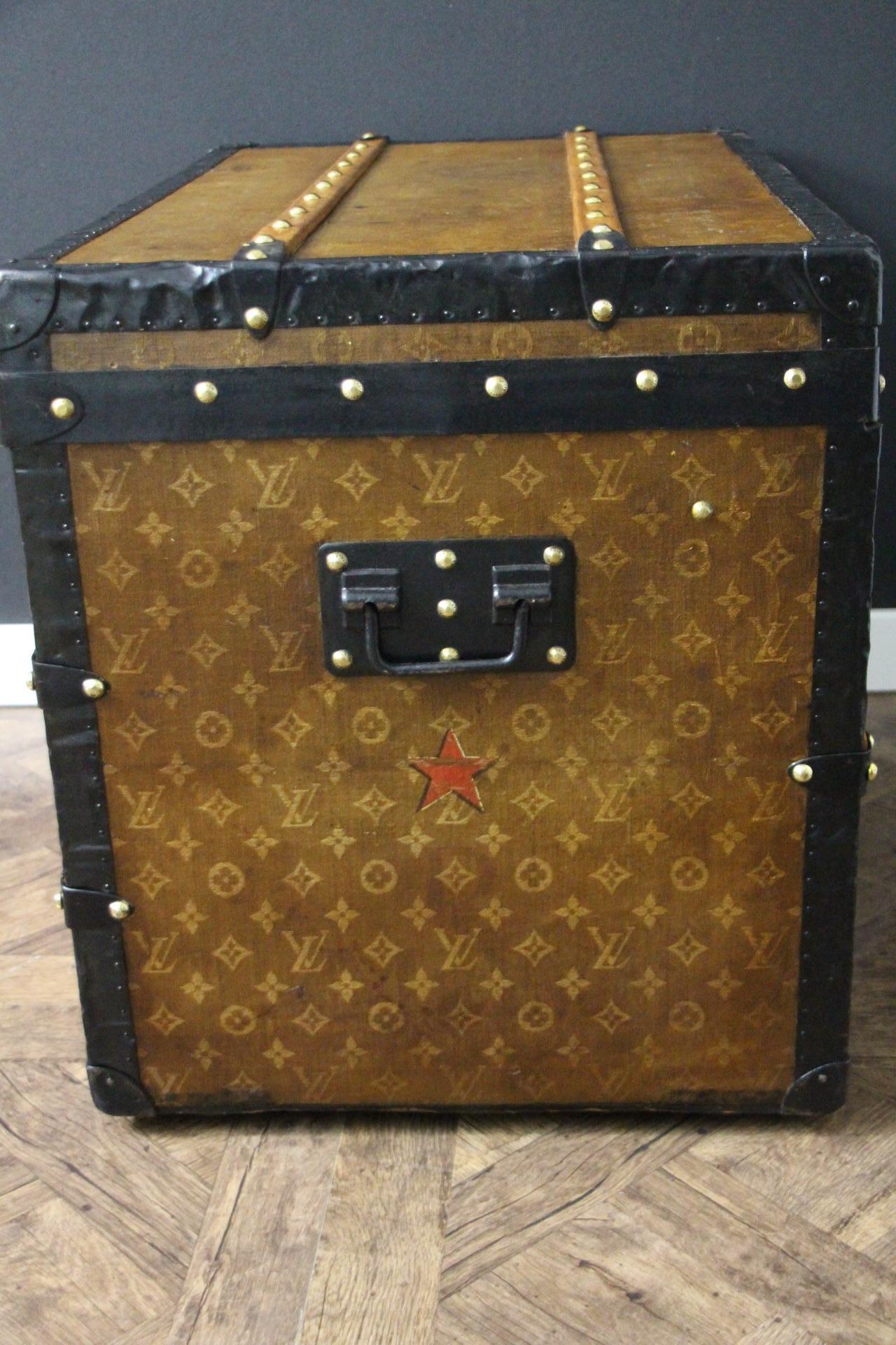 Baúl Louis Vuitton de lona tejida, 75 cm Baúl vaporizador Louis Vuitton en venta 1