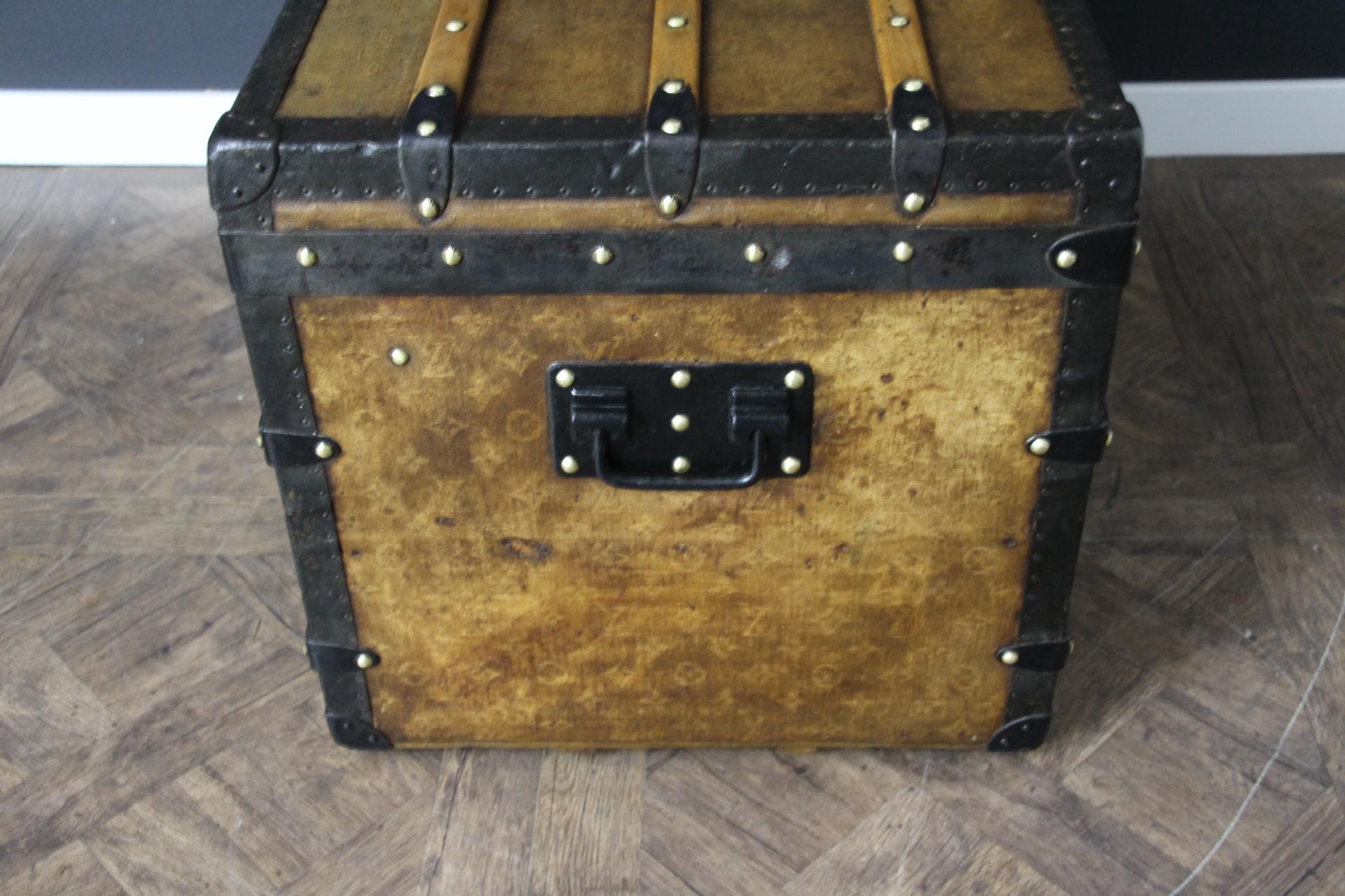 Late 19th Century Louis Vuitton Trunk in Woven Canvas, Louis Vuitton Steamer Trunk