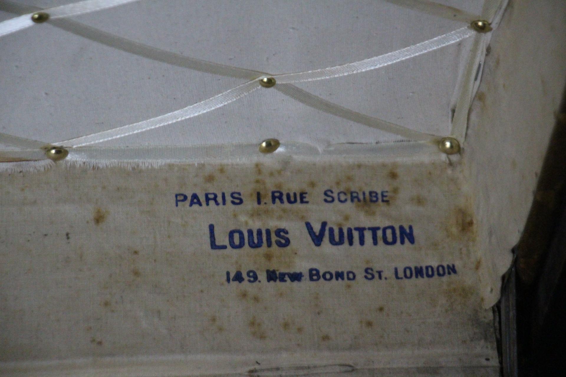 Malle en toile tissée Louis Vuitton, Malle à vapeur 100 cm Louis Vuitton 10