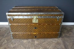 Louis Vuitton Trunk in Woven Canvas, Louis Vuitton 100 cm Steamer Trunk