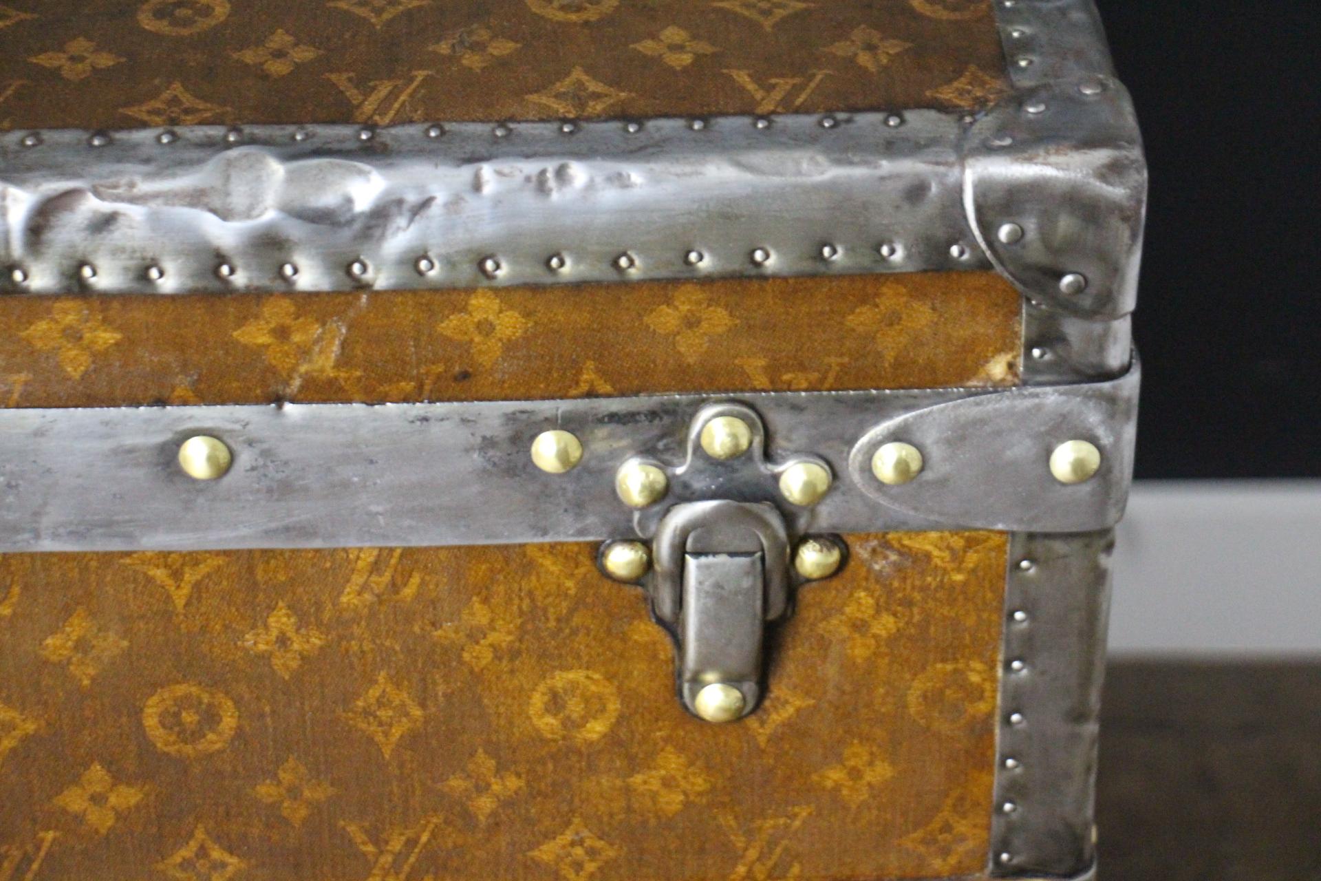 Louis Vuitton-Truhe aus gewebtem Segeltuch, Louis Vuitton-Dampfer-Truhe, 100 cm (Spätes 19. Jahrhundert)