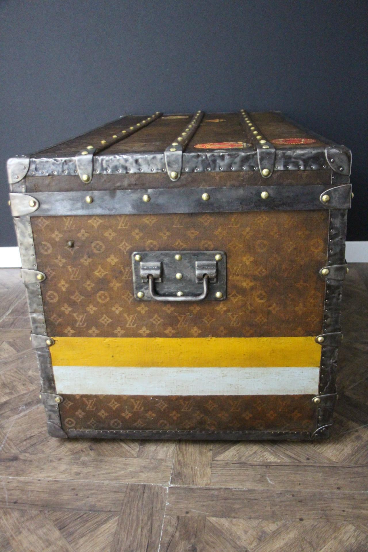Louis Vuitton Trunk in Woven Canvas, Louis Vuitton 110 cm Steamer Trunk 4