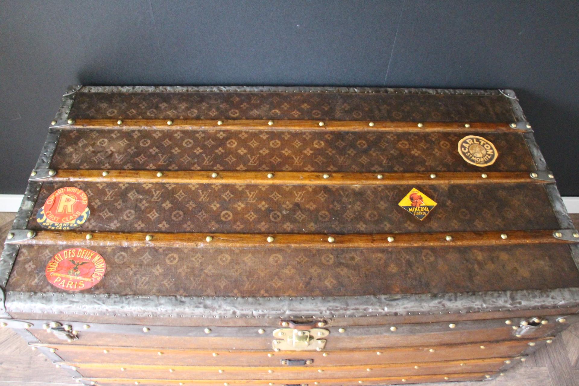 Louis Vuitton Trunk in Woven Canvas, Louis Vuitton 110 cm Steamer Trunk 7