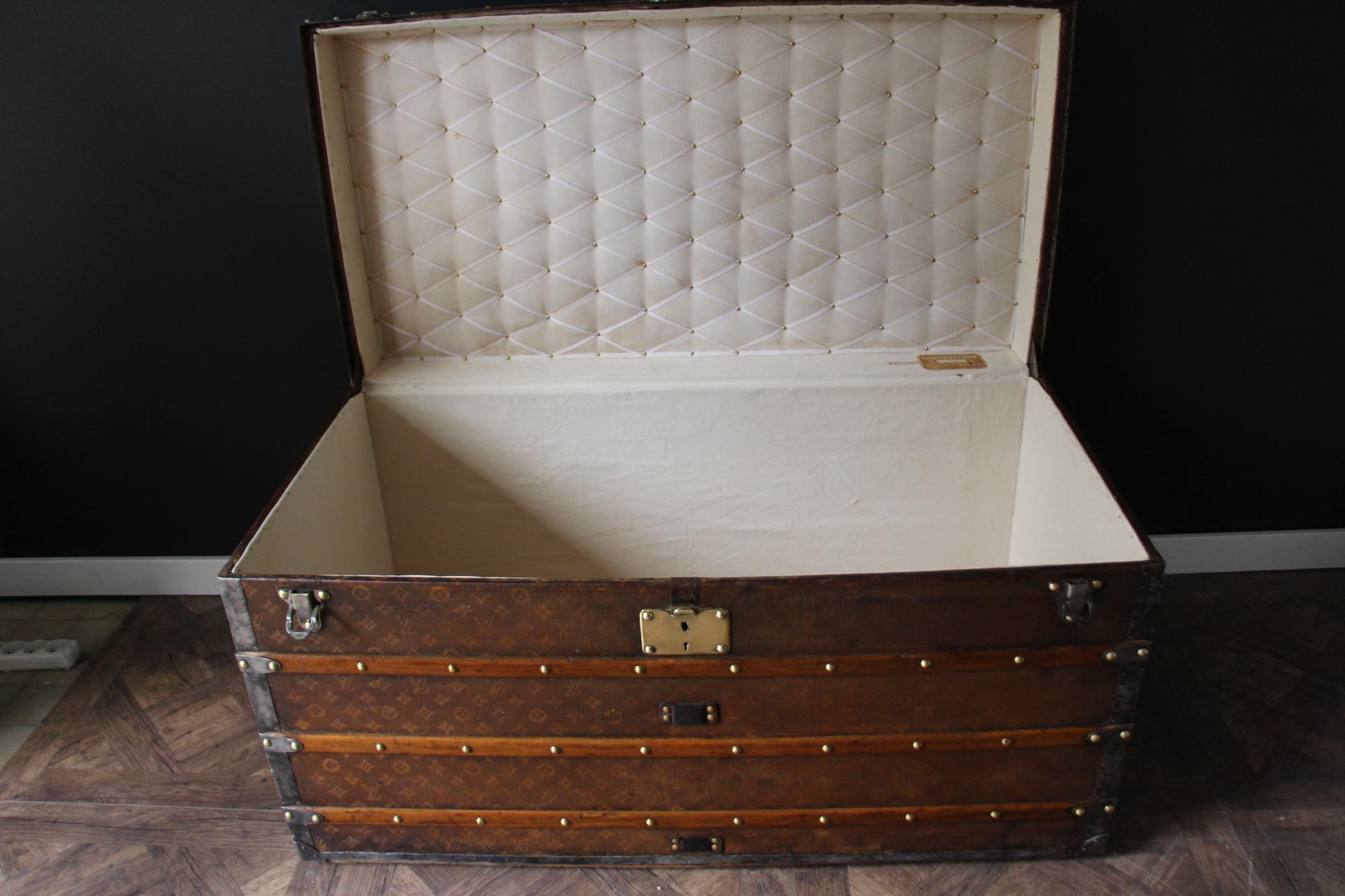 Louis Vuitton Trunk in Woven Canvas, Louis Vuitton 110 cm Steamer Trunk 8