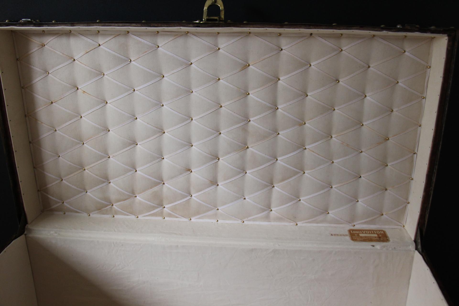 Louis Vuitton Trunk in Woven Canvas, Louis Vuitton 110 cm Steamer Trunk 9