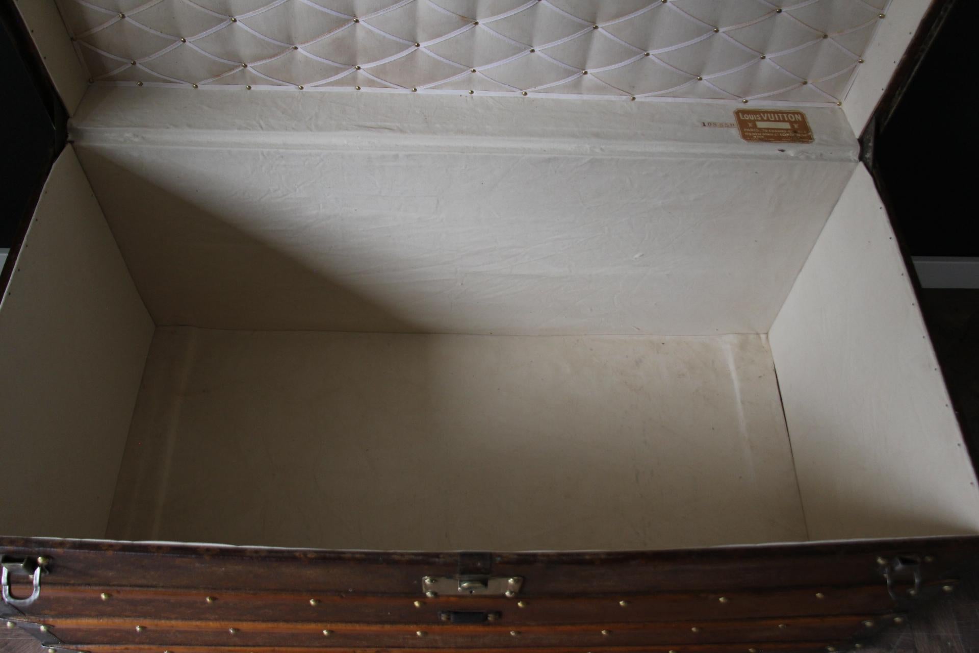 Louis Vuitton Trunk in Woven Canvas, Louis Vuitton 110 cm Steamer Trunk 12