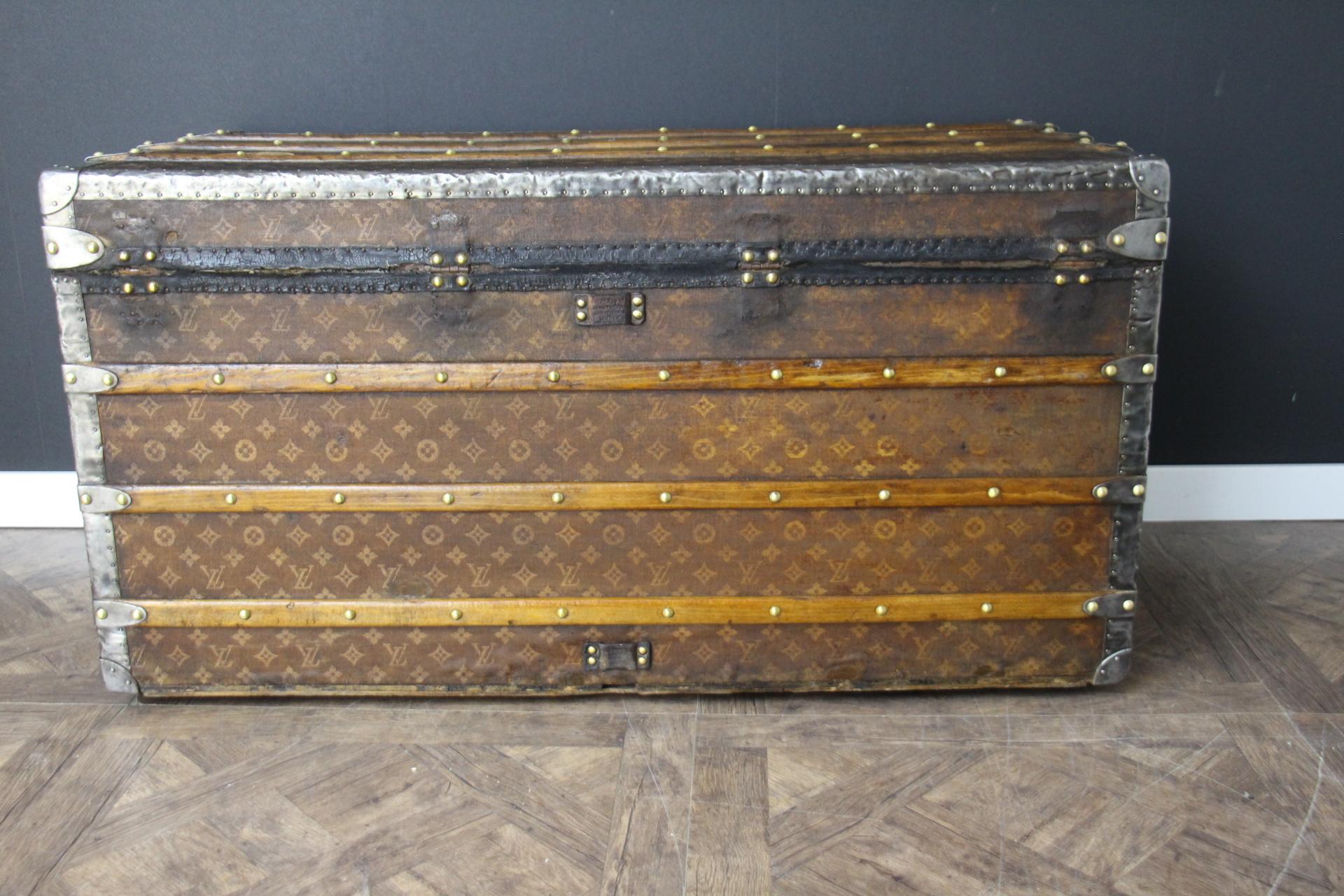 Louis Vuitton Trunk in Woven Canvas, Louis Vuitton 110 cm Steamer Trunk 3