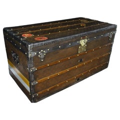 Louis Vuitton Trunk in Woven Canvas, Louis Vuitton 110 cm Steamer Trunk