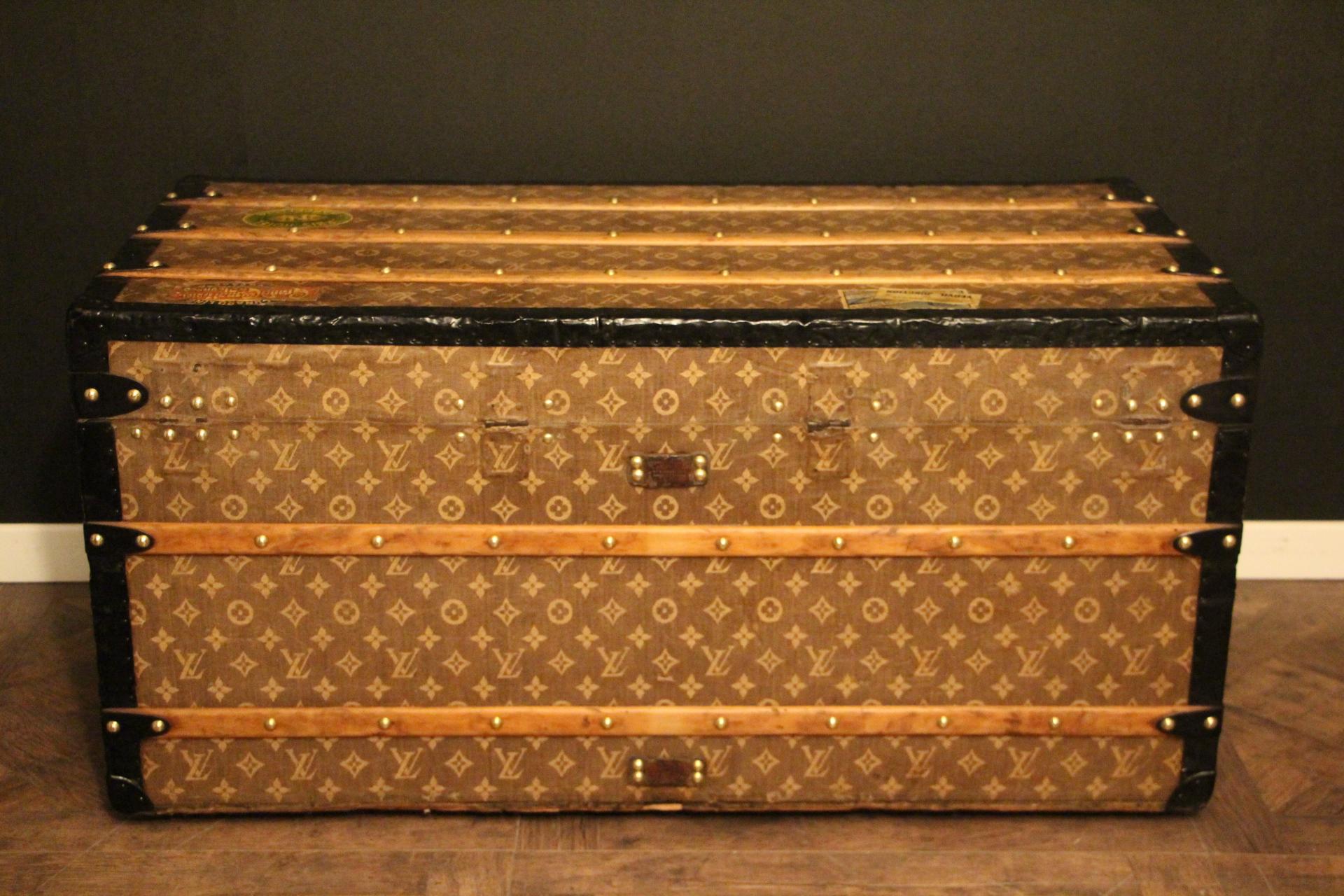 Louis Vuitton Trunk in Woven Canvas, Louis Vuitton Steamer Trunk 3