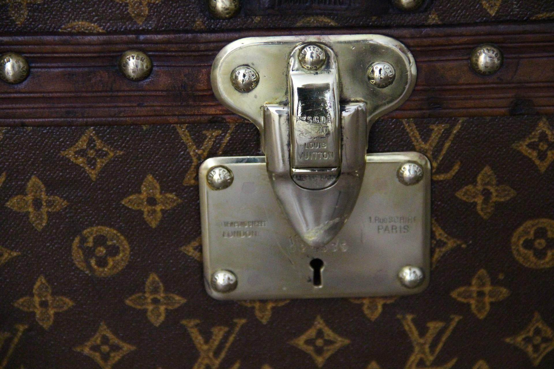 Louis Vuitton-Truhe, Louis Vuitton-Dampfer-Truhe, Louis Vuitton-Hut-Truhe im Zustand „Gut“ im Angebot in Saint-Ouen, FR